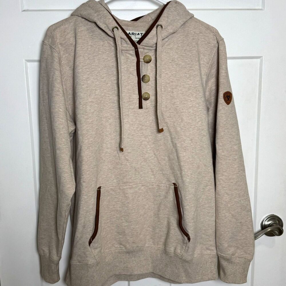 Ariat REAL Women’s Large Hoodie Equestrian Horse Sweatshirt Western Ranch Fleece - Picture 4 of 12